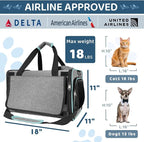 Soft-Sided Pet Carrier for Air Travel 18x11x11 Inch - Image 4