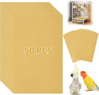 50 PCS Gravel Liner Paper for Bird Cage 10 x 16 Inch Bird Cage Paper Liners by Oungy