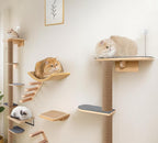 Floor to Ceiling Cat Tree for Kittens, 5-Tier Wall Mounted Cat Wall Shelves - Image 8