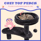 Allewie 55.5 in Cat Tree for Indoor Kitties/Soft Plush Perches/Multi-Level Cat - Image 3