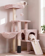 Heybly Cat Tree with Cat Self Groomer Brush, Cat Tower Condo by HEYBLY