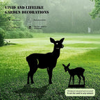 3 Pack Deer Metal Garden Decorative Stakes, Weather Proof Silhouette Statues - Image 3