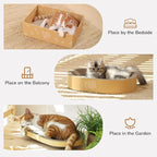 FUKUMARU 3PCS Cardboard Cat Scratcher Bed, Durable Oval Cat Scratch Bed Pads - Image 7