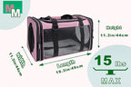 Soft-Sided Pet Carrier for Cats Small Dogs of 15 Lbs Medium Pink - Image 7