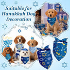 Abbylike 50 Pcs Hanukkah Dog Bandanas Bulk Blue Bandanas - Image 2