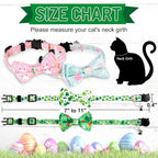 Whaline 4 Pack St. Patrick's Day Easter Cat Collar - Image 2
