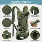 Lukovee Dog Backpack Carrier, Legs Out Easy-fit Dog Front Carrier - Image 3