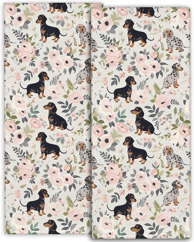 Cute Dachshund Hand Towels by amepay