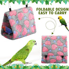 4 Pcs Winter Warm Bird Nest for Cage Plush Birds Hanging Snuggle Cave 6.7" and - Image 4