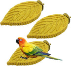 3 Pcs Bird Perch Resin Bird Beak Grinding Stone Leaf Shape Perch Stand Foot by Apatal