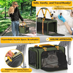 PAWZIDEA Expandable Pet Carrier w/ID Card, 18″×11″×11″ Small Dog Carrier TSA - Image 3