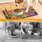 Pet Feeding Mat, Cactus Absorbent Dog Cat Food Mat Desert Dog Mat - Image 4