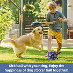 QDAN Dog Toys Soccer Ball with Straps, Durable Balls - Image 2