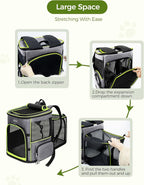 BAGLHER Expandable Cat Carrier Backpacks, Retractable Pet Carrier Backpack - Image 7