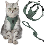 Voyager Escape-Proof Step-in Lock Cat Harness & 5ft Neoprene-Handle Leash Set by BestPetSuppliesLLC
