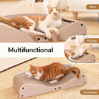 FUKUMARU Cardboard Cat Scratcher Bed, Extra Long 29.1 Inch Cat Scratch Bed - Image 3