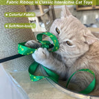Interactive Cat Toy Wand, Cat Teaser Wand Rainbow String - Image 5