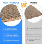 Mini Cat Scratching Board 4pcs Brown Cardboard Cat Scratcher Scratch Pad - Image 6