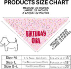 Birthday Girl Dog Bandanas 1 Pack, Triangle Reversible Pet Scarves - Image 7