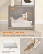 Feandrea Cat Tree with Litter Box Enclosure, 70.1-Inch Tall Cat Tower, 2-in-1 - Image 7
