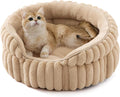 Bedsure ComfyFleece™ Small Cat Bed, Washable Round Cute Pet Beds by BEDSURE