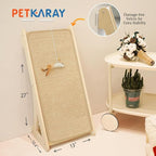 PETKARAY Cat Scratcher, Sisal Cat Scratching Ramp, L Shape Scratch Pad - Image 7