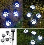 Elnsivo Paw Print Solar Outdoor Lights, Solar Lights Outdoor Waterproof Dog Paw - Image 3