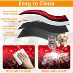 Red Gradienr Feeding Mat, Non-Slip Rubber Backing Mat, Cat Dog Accessories - Image 5