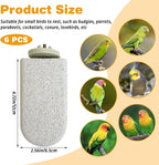 PINVNBY 6 PCS Large Bird Cage Perch Natural Parrot Beak Grinding Stone Calcium - Image 2