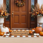Tinideya 2 Pcs Fall Door Mat Thanksgiving Hello Pumpkin Welcome Non Slip Coir - Image 4
