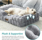 Orthopedic Dog Bed for Large Medium Size Dog, Soft and Warm Faux Fur Sofa for - Image 4