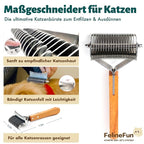 FelineFun Cat Brush for Dematting & Deshedding, 2 in 1 Undercoat Rake, - Image 3