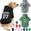 Personalized Dog Hoodie with Name/Text, Custom Embroidered or Printed Dog by Noni