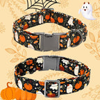 Halloween Dog Collar, Ghost Print Adjustable Pet Collar Fall Pumpkin Cute - Image 4