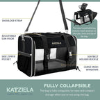 Katziela Deluxe Quilted Airline Approved Pet Dog & Cat Carrier - Image 3