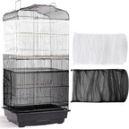 Shappy 2 Pieces Adjustable Bird Cage Seed Catcher Birdcage Cover Nylon Mesh by Shappy