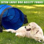 28 in 18 Foot Blue Extra Large Dog Agility Tunnel - Image 5