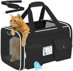 HUANLANG Soft-Sided Cat Carrier Airline Approved, Dog Carriers by HUANLANG