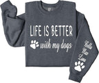 Custom Dog Mom Shirt for Women Pet Ears Sweatshirt - Image 6