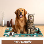 Cute Cat Dog Food Mat, Absorbent Pet Feeding Mat - Image 6