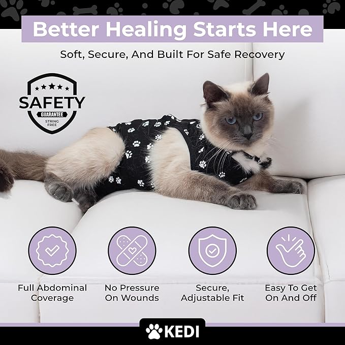 Cat Surgery Recovery Suit Female Cat Onesie - Image 6