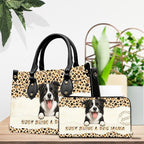 Personalized Pet Mom Leather Handbag – Custom Name Dog Cat Photo Purse - Image 3