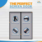 Magnetic Closure Screen Door for 62"x81" French Door Sliding Door Pet and Dog - Image 6