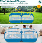 Small Pet Animals Playpen, Cage Tent Enclosure Large Chicken Run Coop - Image 3
