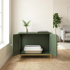 Homhedy Cat Litter Box Enclosure, Cat Washroom Furniture - Image 5