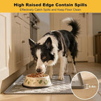 Pieviev 34''x22'' Dog Cat Food Bowl Mat, Silicone Waterproof Food Grade Pet - Image 2