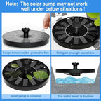 Solar Fountain, Floating Solar Powered Water Fountain Pump - Image 2