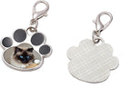 Custom Pet Photo Keychain Personalized Photo Pawprint Dog Tag Keychain Engraved - Image 2
