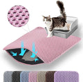 Cat Litter Mat, 24x18 Inches Large Double Layer Honeycomb Cat Litter Trapping by Petinstinct