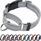 Martingale Dog Collar, Adjustable Nylon Reflective Collar by JOYEEIIOO